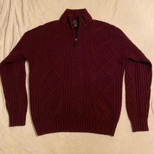 Jos. A. Bank Wool Fisherman Quarter-Zip Sweater